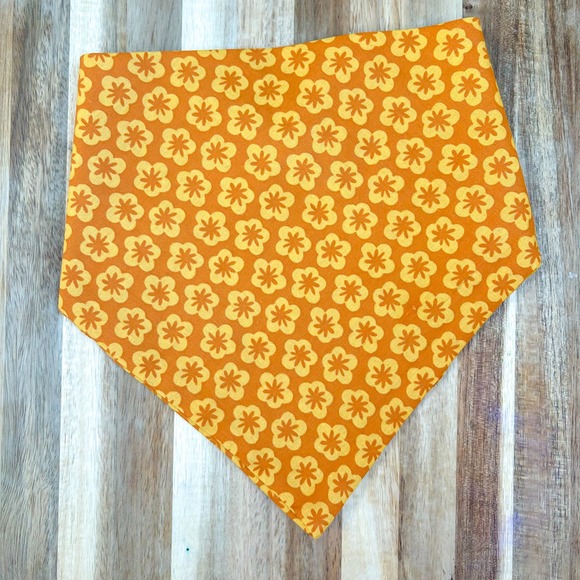 Spring O Flowers Dog Bandana | Premium, handmade, snap button - Picture 3 of 8